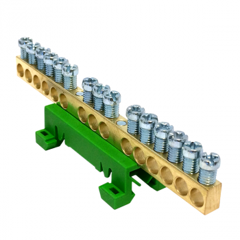 Rozbočovací mostík PE15 zelený (15x16mm²) IP00